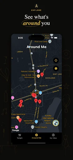Baixe Accraaa: O Melhor Guia de Vida Noturna e Restaurantes em Gana - Screenshot 2