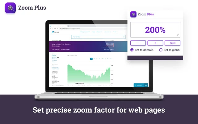 Zoom Plus: Controle Preciso de Zoom para Páginas Web – Baixe Agora - Screenshot 1