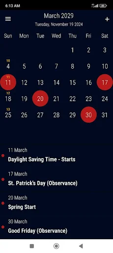 Baixe o US Calendar 2026: Calendário Completo com Feriados - Screenshot 10