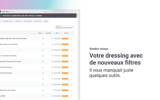 Vintex: O Assistente Vinted para Aumentar suas Vendas Agora - Screenshot 2