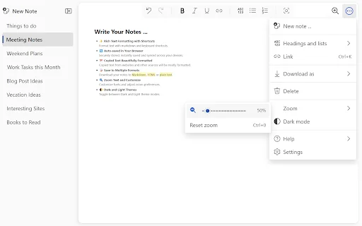 Notebook: Notas Rápidas e Simples – Extensão Essencial para Produtividade - Screenshot 2