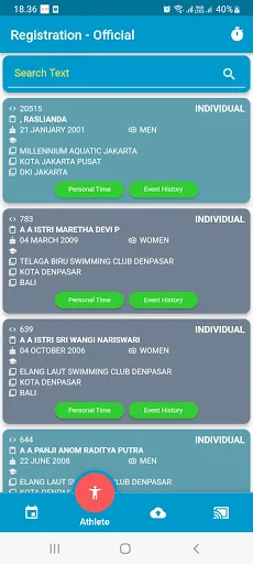 Innotex SwimPro: Inscrições Online para Natação e Paranatação - Screenshot 2