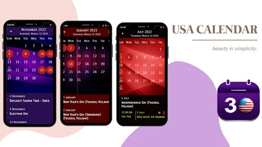 Baixe o US Calendar 2026: Calendário Completo com Feriados - Screenshot 16