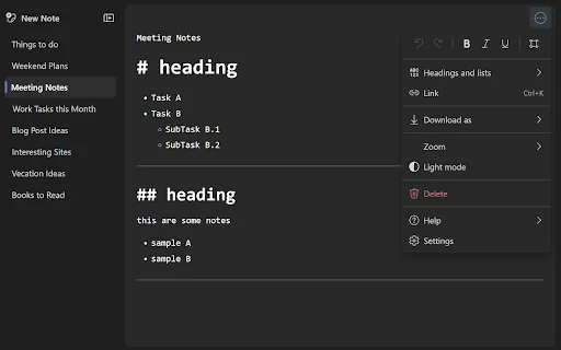 Notebook: Notas Rápidas e Simples – Extensão Essencial para Produtividade - Screenshot 4