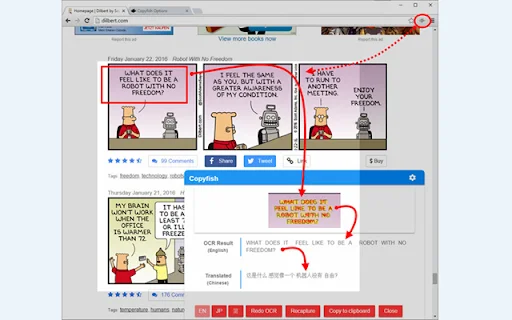 Copyfish: Leitor de OCR Grátis para Extrair Texto de Imagens - Screenshot 2
