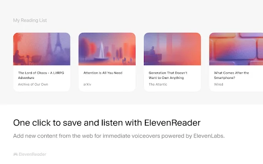 ElevenReader: Leitor de Texto em Voz Alta com IA Natural - Screenshot 2
