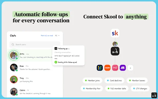 Skoot CRM: Automatize sua Comunidade Skool e Aumente sua Receita - Screenshot 1