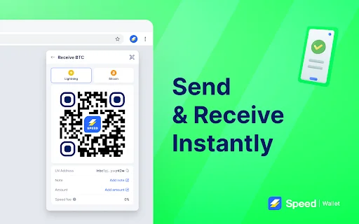 Speed Bitcoin Lightning Wallet: Pagamentos Rápidos no Chrome - Screenshot 2