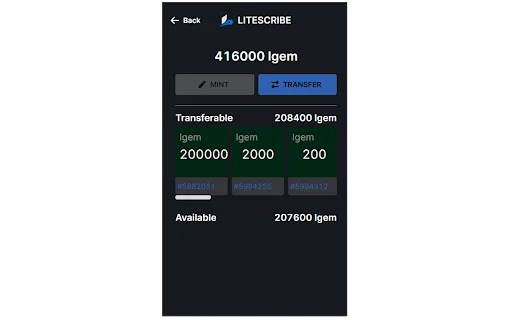 Litescribe Wallet: A Carteira LTC Ordinals para Litecoin - Screenshot 3