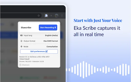 EkaScribe: Assistente Médico com IA para Notas Clínicas Ágeis - Screenshot 3