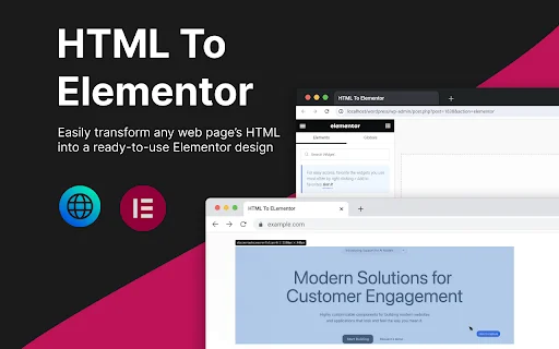 HTML To Elementor: Converta Páginas Web em Widgets Elementor - Screenshot 1