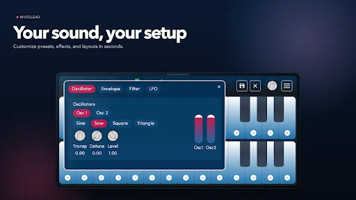 MuseLead Synthesizer: O Melhor Sintetizador MPE para Android - Screenshot 4