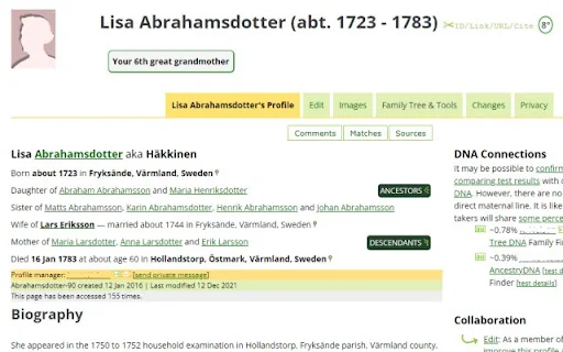 WikiTree Browser Extension: Otimize sua Genealogia Agora - Screenshot 1